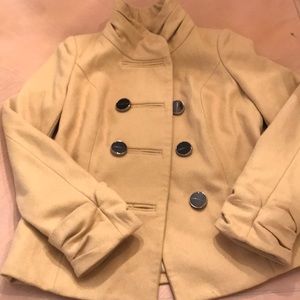 The Limited yellow pea coat jacket